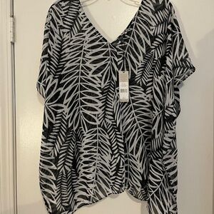 NYDJ Chiffon Caftan Popover